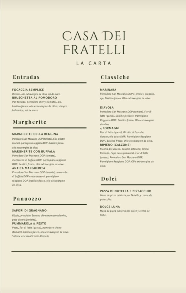  Italiana   Pizzas  Calle Padre Billini, Zona Colonial, Santo Domingo, República Dominicana  849-917-8033 Casa dei Fratelli HORARIOS Miércoles – Jueves – Domingo 4:00 p.m. – 11:00 p.m. Viernes y Sábados 4:00 p.m. – 12:00 a.m. La República Dominicana se ha consolidado como uno de los destinos turísticos más dinámicos y exitosos del Caribe, combinando playas de postal, infraestructuras modernas y una oferta hotelera y residencial en constante evolución. En este contexto, Playa Nueva Romana by Bahia Principe Residences destaca como uno de los desarrollos más exclusivos del país, pensado para un público que busca tranquilidad, servicios de alto nivel y un entorno residencial-turístico muy cuidado. Panorama general de la República Dominicana y su turismo La República Dominicana ocupa la parte oriental de la isla de La Española y se ha convertido en líder regional en llegadas turísticas, con más de 11,6 millones de visitantes en 2025, una cifra récord que consolida su posición como potencia turística del Caribe. Este crecimiento sostenido se apoya tanto en el turismo vacacional clásico de sol y playa como en segmentos complementarios como golf, turismo de lujo, cruceros, turismo de negocios y turismo inmobiliario. El país cuenta con una extensa red de aeropuertos internacionales, modernos puertos de cruceros y una planta hotelera de primer nivel, operada por grandes cadenas internacionales y grupos españoles muy activos en el litoral caribeño. Los destinos más conocidos siguen siendo Punta Cana–Bávaro, La Romana–Bayahíbe, Puerto Plata, Samaná y Santo Domingo, cada uno con su propia personalidad: desde los todo incluido frente a playas kilométricas, hasta el encanto colonial de la capital o las bahías más vírgenes en el noreste. En los últimos años ha crecido con fuerza el interés por proyectos residenciales y mixtos (hotel + villas + apartamentos) vinculados a campos de golf, marinas y clubs de playa, donde el visitante no solo se aloja sino que puede comprar o alquilar propiedades de medio y largo plazo. Este modelo ha impulsado también el turismo de inversión, con muchos extranjeros que combinan uso vacacional con rentabilidad en alquiler. La aportación del turismo a la economía dominicana es muy relevante: el sector genera miles de empleos directos e indirectos, atrae inversión extranjera y supone miles de millones de dólares anuales en ingresos, según estimaciones oficiales y organismos como el WTTC. El Gobierno ha reforzado en los últimos años la promoción internacional, la conectividad aérea y las medidas de seguridad sanitaria, lo que ha permitido batir récords de llegadas incluso en un contexto global complejo. Playa Nueva Romana by Bahia Principe Residences Playa Nueva Romana se ubica en la costa este–sureste de la República Dominicana, en la provincia de San Pedro de Macorís, en una posición estratégica a aproximadamente 45 minutos de Santo Domingo y relativamente cerca de otros polos turísticos importantes. Forma parte de un gran complejo residencial y turístico desarrollado bajo la marca Bahia Principe Residences & Golf, que combina hoteles cinco estrellas, residencias de lujo, campos de golf y servicios complementarios en un entorno cerrado y vigilado. Uno de los rasgos más atractivos de Playa Nueva Romana es su extensa franja de playa privada de arena blanca y aguas cristalinas del mar Caribe, con más de dos kilómetros de litoral de acceso controlado para residentes y huéspedes. Es una playa tranquila, poco concurrida en comparación con zonas más masificadas, lo que la hace ideal para quienes priorizan el descanso, la seguridad y un ambiente más exclusivo. La presencia de palmeras, jardines cuidados y un diseño paisajístico orientado al bienestar refuerza esta sensación de resort-residencial de alta gama. En cuanto a infraestructuras, el complejo integra una oferta muy completa de ocio y deporte: dispone de dos campos de golf, uno de 18 hoyos con estándar PGA y otro ejecutivo de 9 hoyos, que convierten a Playa Nueva Romana en un destino atractivo para aficionados y jugadores avanzados. Además, cuenta con zonas deportivas con canchas de tenis, fútbol, baloncesto y vóley, parques infantiles, piscinas, club de playa con restaurante y piscina infinity, y acceso a las instalaciones y servicios de dos hoteles cinco estrellas Bahia Principe, incluyendo restauración, spa y casino. El componente residencial es clave: el desarrollo integra villas, apartamentos y proyectos como Vistas Golf y otras fases que se han ido lanzando progresivamente, con propiedades orientadas tanto a residencia permanente como a segunda vivienda o inversión en alquiler vacacional. Una parte importante de estas unidades se sitúa en primera línea de mar o frente al campo de golf, con vistas abiertas y servicios de comunidad como seguridad 24 horas, mantenimiento de áreas comunes y acceso restringido para propietarios y sus invitados. En los últimos años, Bahia Principe Residences ha seguido invirtiendo en la mejora del complejo con proyectos como AIRE by Bahia Principe Residences, un centro de ocio y negocio próximo al campo de golf ejecutivo en el que se han anunciado más de tres millones de dólares de inversión. Este centro incorpora minimarket, business center con espacios de coworking y salas de reuniones, gimnasio con áreas específicas para pesas, máquinas, yoga y pilates, pistas de pádel, zona infantil y diferentes espacios sociales y comerciales para nuevos negocios, reforzando el carácter de “ciudad resort” autosuficiente. La puesta en marcha de este tipo de infraestructuras, además de dar servicios a residentes y visitantes, contribuye al desarrollo económico local generando decenas de empleos durante la construcción y la operación.​ Otra pieza destacada del proyecto es la marina privada, en fase de desarrollo, que promete añadir un atractivo adicional para los amantes de la náutica y consolidar Playa Nueva Romana como destino de turismo residencial de alto nivel ligado al mar y al golf. La combinación de marina, golf, playa privada, hoteles cinco estrellas y residencias de lujo sitúa este enclave en la línea de otros grandes masterplans caribeños, pero con la ventaja de su proximidad a Santo Domingo y a infraestructuras clave del país. En conjunto, Playa Nueva Romana by Bahia Principe Residences representa muy bien la evolución reciente del turismo dominicano hacia modelos mixtos de hotelería y real estate, dirigidos a un viajero y a un inversor que buscan algo más que unas vacaciones puntuales. Es un entorno pensado para vivir, pasar largas temporadas o combinar ocio, teletrabajo y deporte, en un país donde el turismo sigue batiendo récords y la costa caribeña continúa siendo uno de los activos más potentes de la República Dominicana. Seguimientos Precios de villas y apartamentos en Playa Nueva Romana ¿Qué actividades ofrece el beach club de Bahía Príncipe Cómo reservar una estancia en Playa Nueva Romana Comparación de Playa Nueva Romana con Cap Cana Mejores rutas para llegar desde el aeropuerto a Playa Nueva Romana 